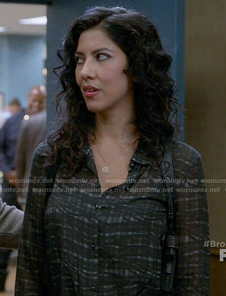 Rosa’s black plaid blouse on Brooklyn Nine-Nine