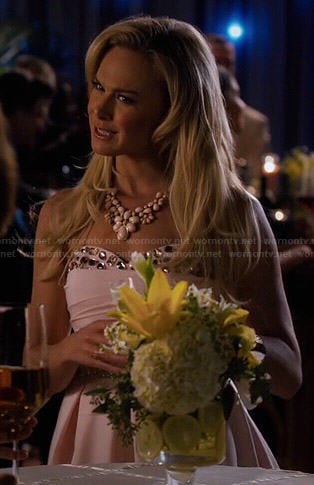 Shelby’s pink strapless crystal studded dress on Hart of Dixie