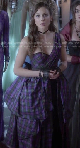 Spencer’s plaid prom dress on Pretty Little Liars