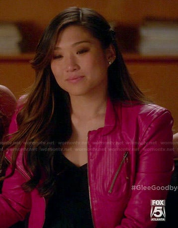 Tina’s pink leather jacket on Glee