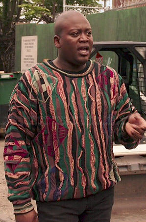 Titus’s textured sweater on Unbreakable Kimmy Schmidt