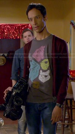 Abed’s animals with eyepatches t-shirt on Community