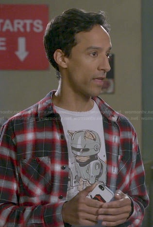Abed’s robo-cat tee on Community