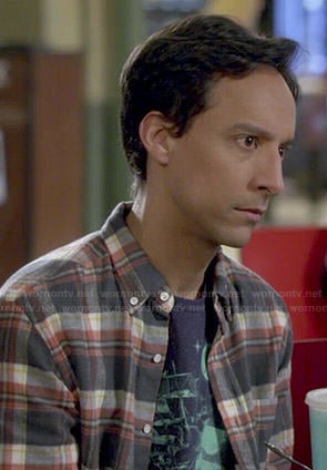 Abed’s ship and moon graphic tee on Community