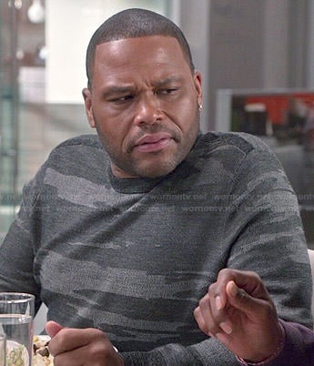 Andre’s grey camouflage sweater on Black-ish