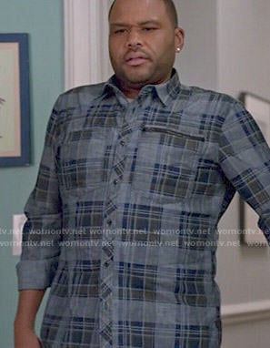Andre’s plaid zip-pocket shirt on Black-ish