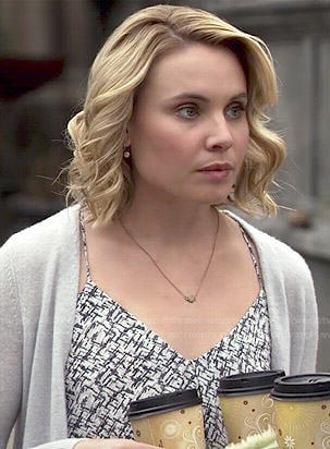 Camille’s crosshatch print cami on The Originals