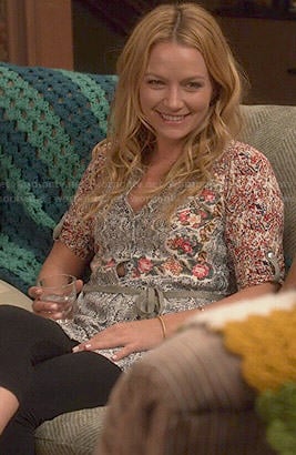 Caryn’s floral shirtdress on Weird Loners