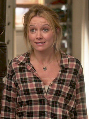 Caryn’s plaid shirt on Weird Loners