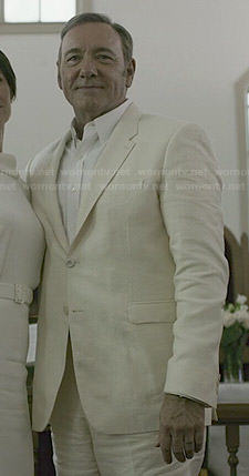 Francis’s white linen suit on House of Cards