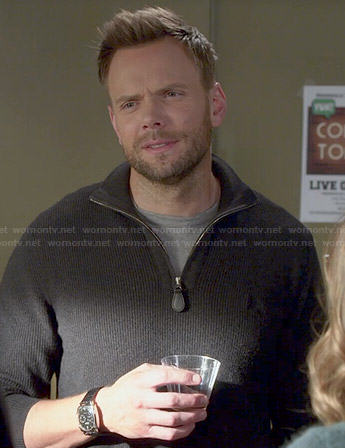 Jeff’s grey half-zip sweater on Community