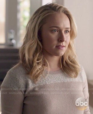 Juliette’s pink sweater with fleece panel on Nashville