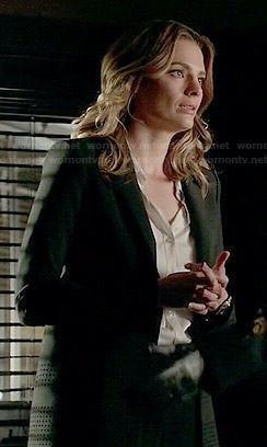 Kate’s black perforated blazer on Castle