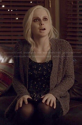 Liv’s black floral print dress on iZombie