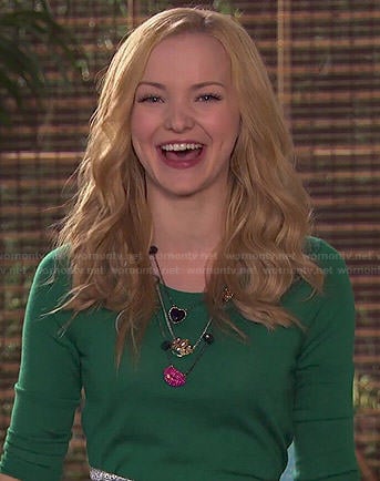 Liv’s heart, crown and lips necklace on Liv and Maddie