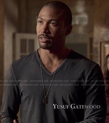 Marcel’s v-neck long sleeve tee on The Originals