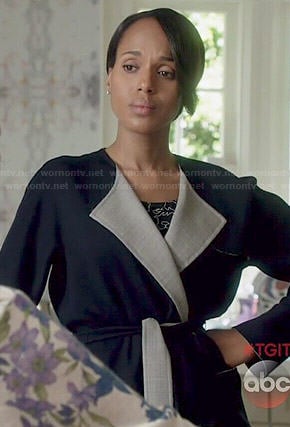 Olivia’s two tone coat on Scandal