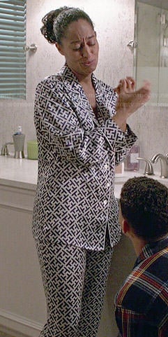 Rainbow’s geometric print pajamas on Black-ish