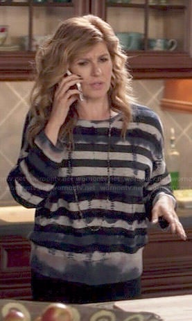 Rayna’s painted stripe sweater on Nashville