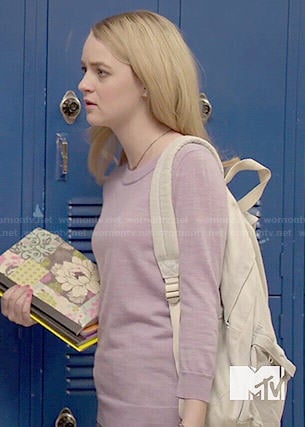 Taylor’s purple sweater on Finding Carter