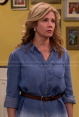 Vanessa’s dip dyed chambray shirt on Last Man Standing
