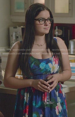 Alex’s blue floral dress on Modern Family