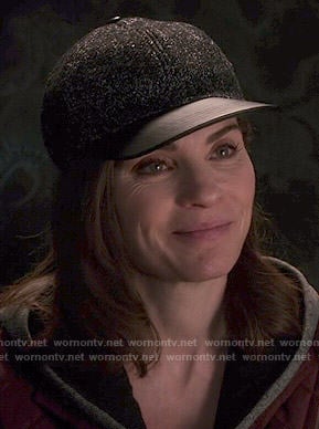 Alicia’s leather brim baseball cap on The Good Wife