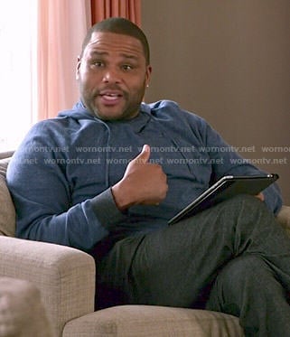 Andre’s blue hoodie on Black-ish