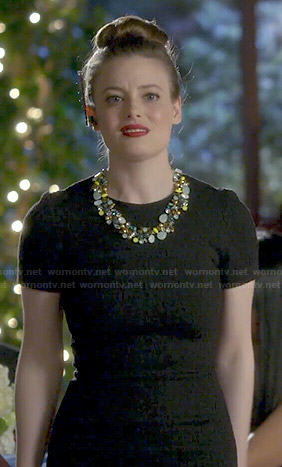 Britta’s textured drop-waist dress on Community