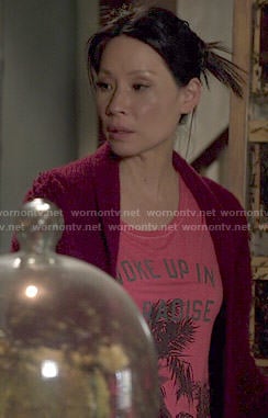 Joan’s Woke Up in Paradise tee on Elementary