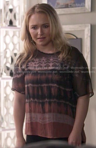 Juliette’s tie dye top on Nashville