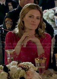 Kate’s red lace dress on Castle