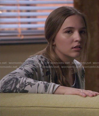 Maddie’s rose print hoodie on Nashville