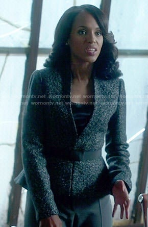 Olivia’s tweed peplum blazer on Scandal