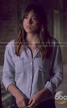 Skye’s chambray shirt with pockets on Agents of SHIELD
