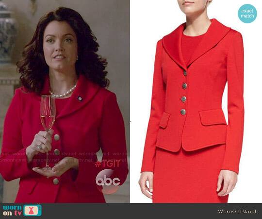 St John Collection 4-button Blazer worn by Mellie Grant (Bellamy Young) on Scandal