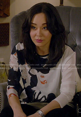 Karen’s floral top on Mistresses