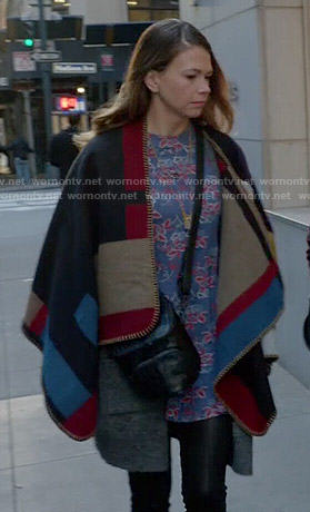 Liza’s colorblock poncho on Younger