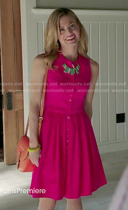 Paige’s pink shirtdress on Royal Pains
