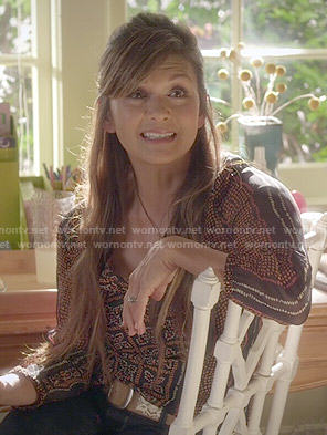 Pam’s dotted print top on Pretty Little Liars
