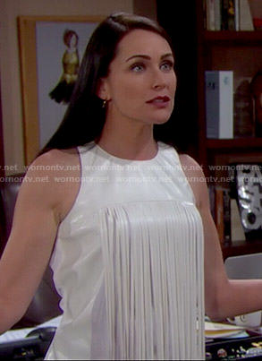 Quinn’s white fringed top on The Bold and the Beautiful