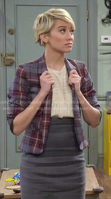 Riley’s plaid blazer on Baby Daddy