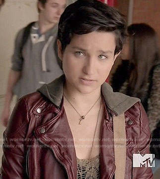 Audrey’s red leather hooded jacket on Scream
