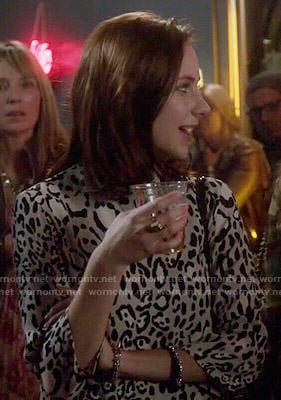 Brenna’s grey leopard print dress on Chasing Life