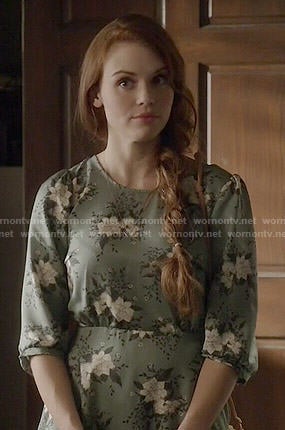Lydia’s green floral dress on Teen Wolf