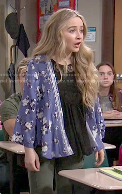 Maya’s blue floral kimono on Girl Meets World