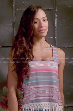 Rosie’s fringed tank top on Devious Maids