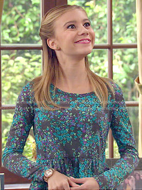 Avery’s floral peplum top on Dog with a Blog