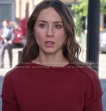 Spencer’s red sweater on Pretty Little Liars