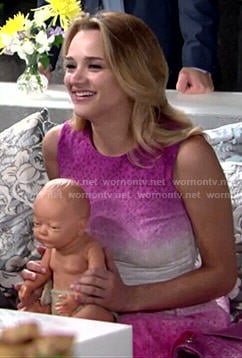 Summer’s pink ombre dress on The Young and the Restless